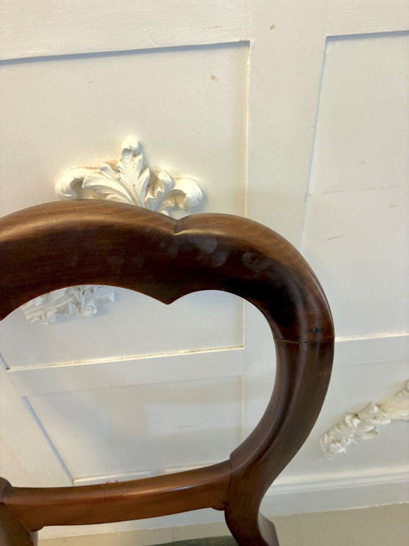 Antique Victorian Mahogany Balloon Back Dining Chairs – Set of Four - Image 10